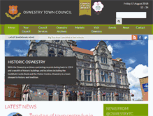 Tablet Screenshot of oswestry-tc.gov.uk